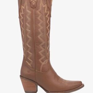 DINGO Brown Leather Western Boots